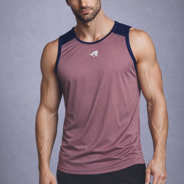 Men Solid Slim Fit Scoop Neck Sports Innerwear Vest with RHYNOMAX COOL+ (Maroon)