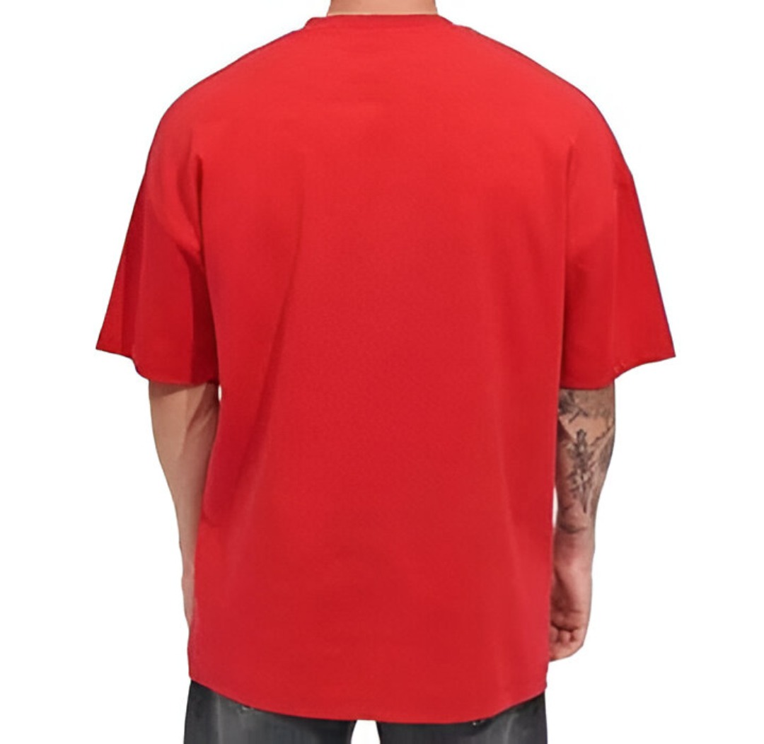 Second image of Oversize Fitness T-Shirt Unisex | Heavy Cotton | Relaxed Fit | Gym & Streetwear Essential (Red)
