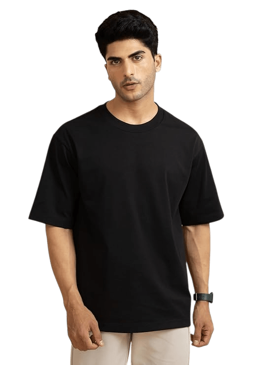 Oversize Fitness T-Shirt Unisex | Heavy Cotton | Relaxed Fit | Gym & Streetwear Essential (Black)